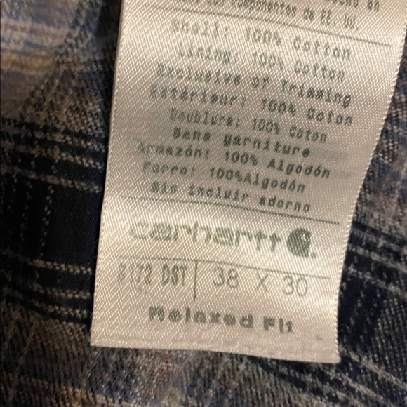 Men’s Flannel Line Carhartt Jeans - Picture 5 of 8